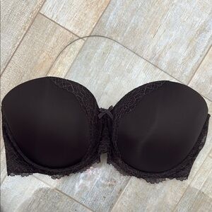 Victoria's Secret Black Lace Strapless Bra NWOT